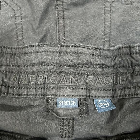 American Eagle Blue Flat Front Shorts Casual Mid Rise Stretch Womens Size 28 - Picture 3 of 3